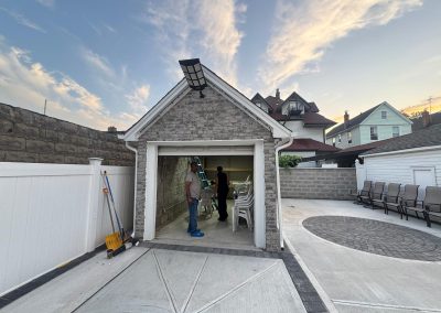 Garage Concrete Pavers in Queens by Omex Construction Corp., NYC